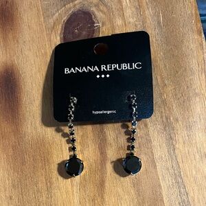 Banana Republic Gold and Black Drop Earrings